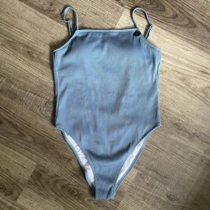 Ribbed Cotton On One Piece Swimsuit